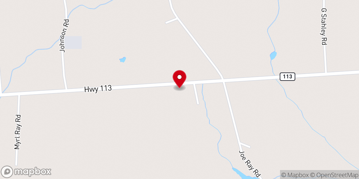 Map showing location of Calcasieu Baptist Church