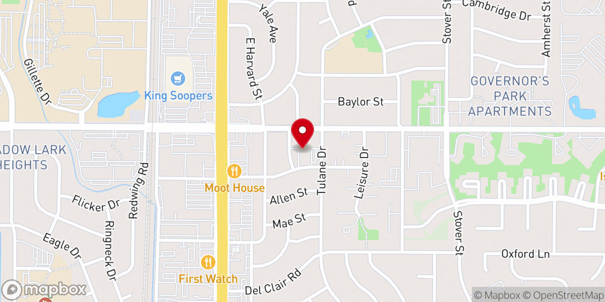 Map showing location of Christ United Methodist Church
