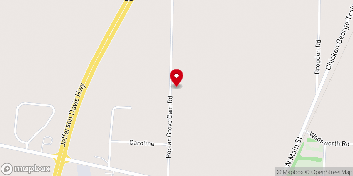 Map showing location of Pilgrim Rest MB Church