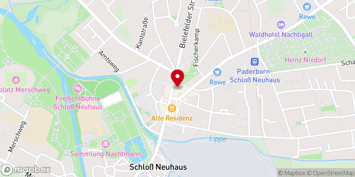 Map showing location of Christuskirche - Ev. Kirchengemeinde Schloß Neuhaus