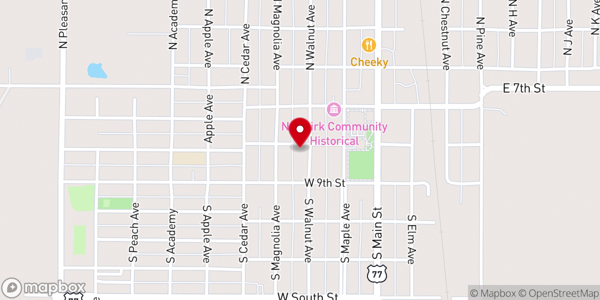 Map showing location of Rise Up Church