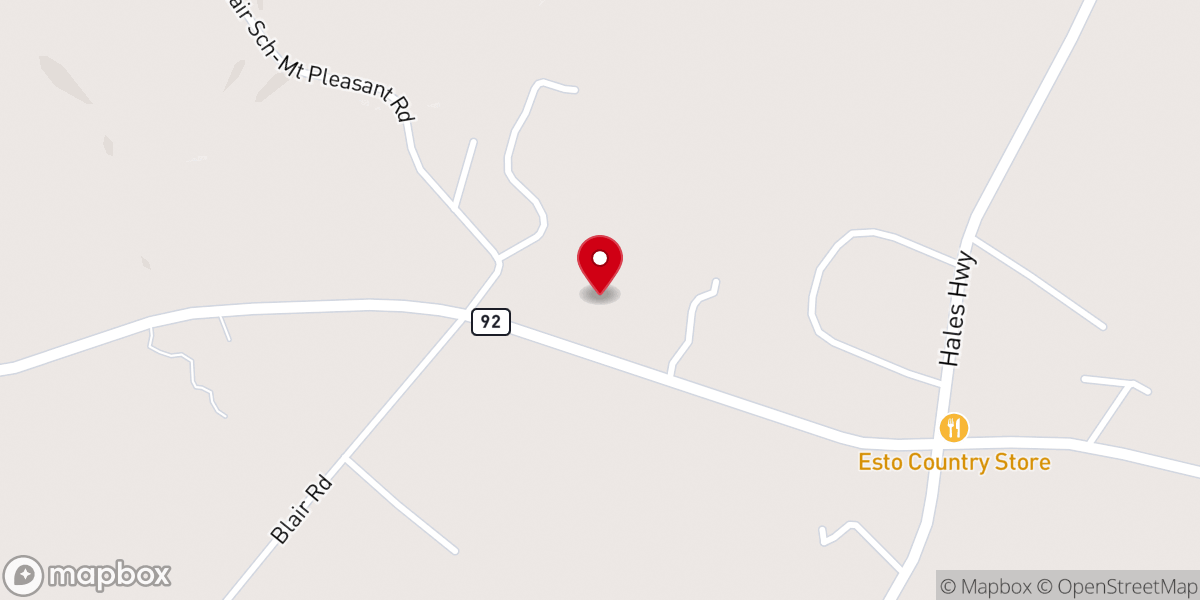 Map showing location of Mount Pleasant Church