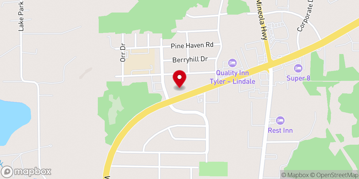 Map showing location of Asbury United Methodist Church
