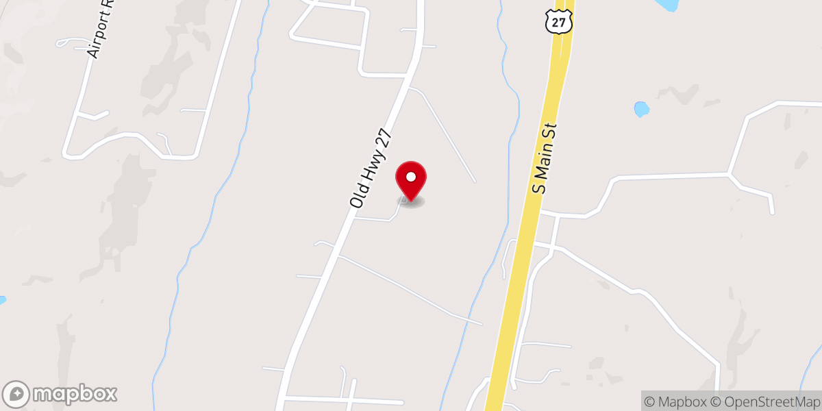 Map showing location of New Bethel Baptist Church