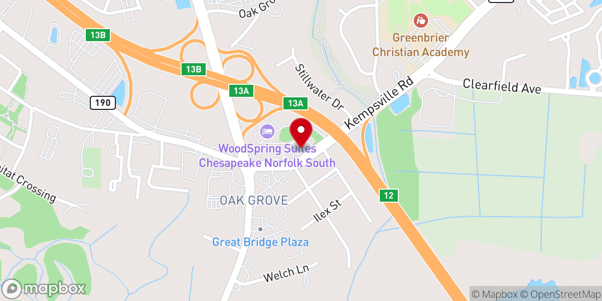 Map showing location of Little Zion Missionary Baptist Church