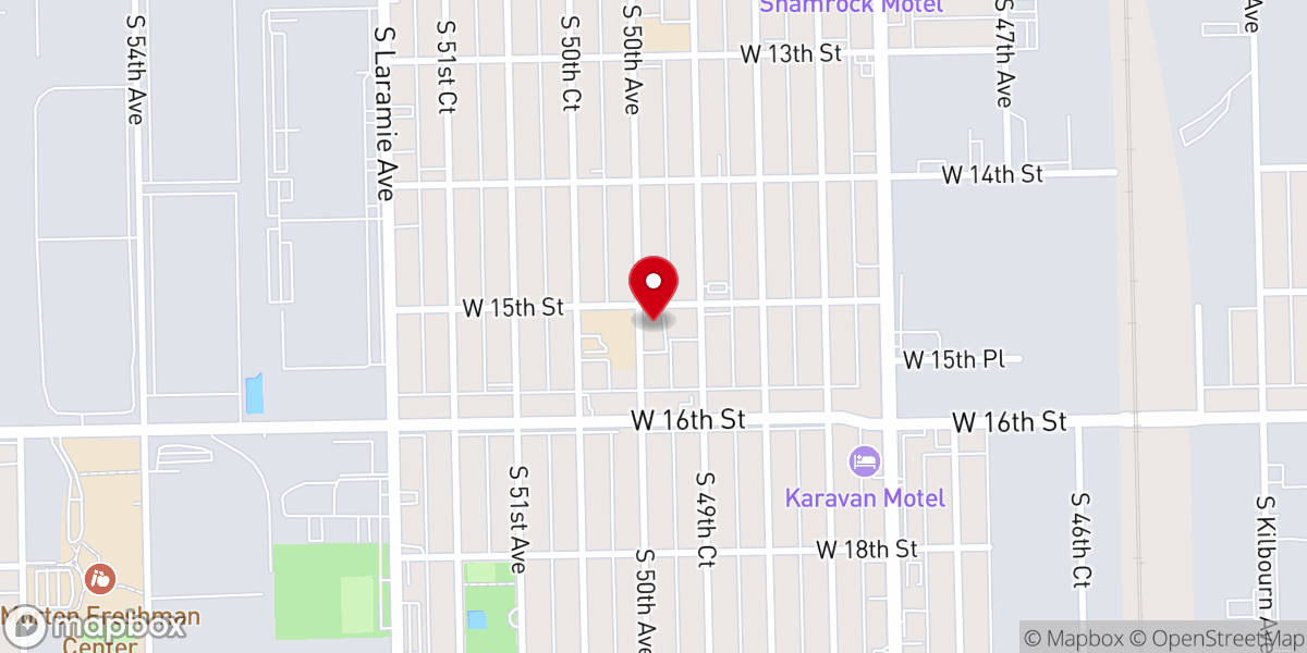 Map showing location of St Anthony Catholic Church