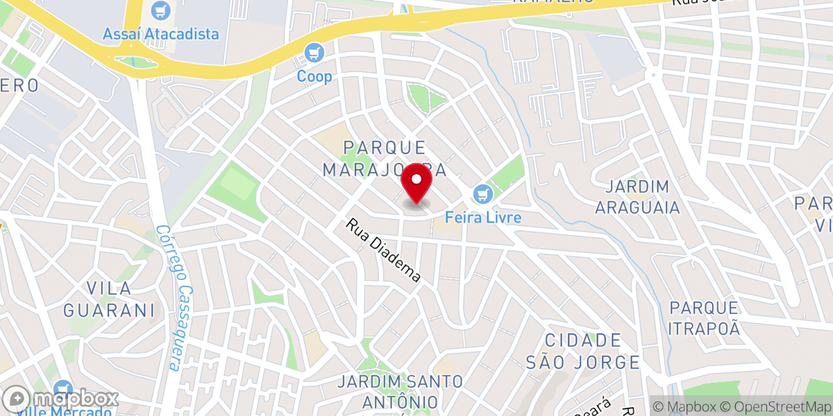 Map showing location of Assembleia de Deus Pq. Marajoara