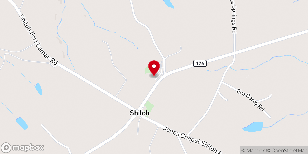 Map showing location of Evangelical Methodist Church