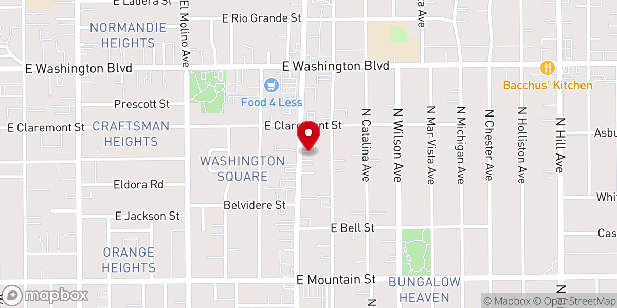 Map showing location of New Salem Missionary Baptist Church
