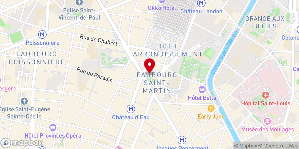 Map showing location of Église Saint-Laurent
