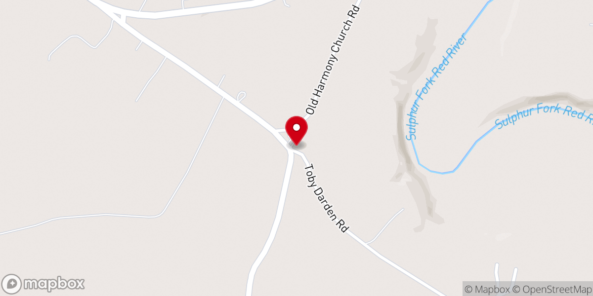 Map showing location of Harmony Baptist Church Of Adams