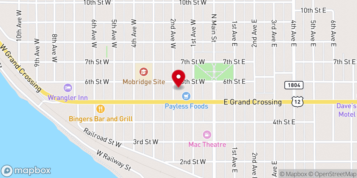 Map showing location of St. Joseph Catholic Church