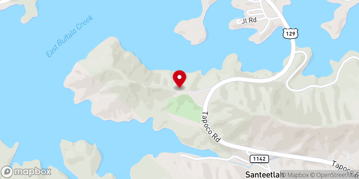 Map showing location of Lone Oak Church