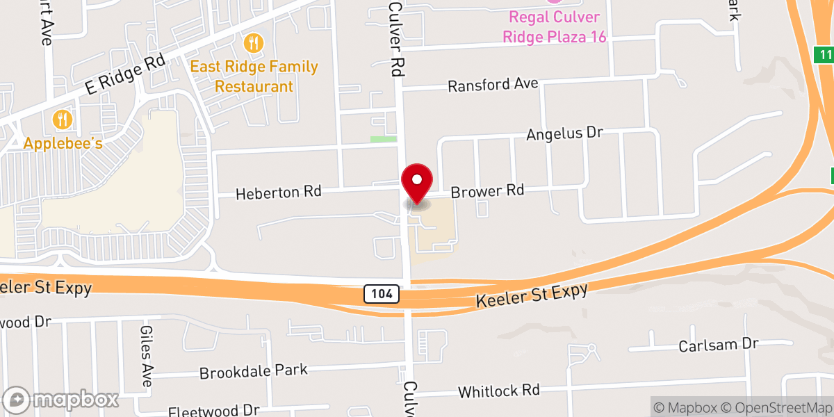 Map showing location of St Cecilia Church