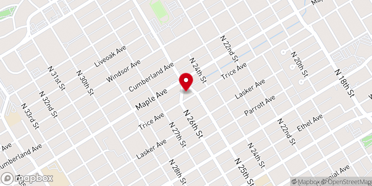 Map showing location of Family Worship Center