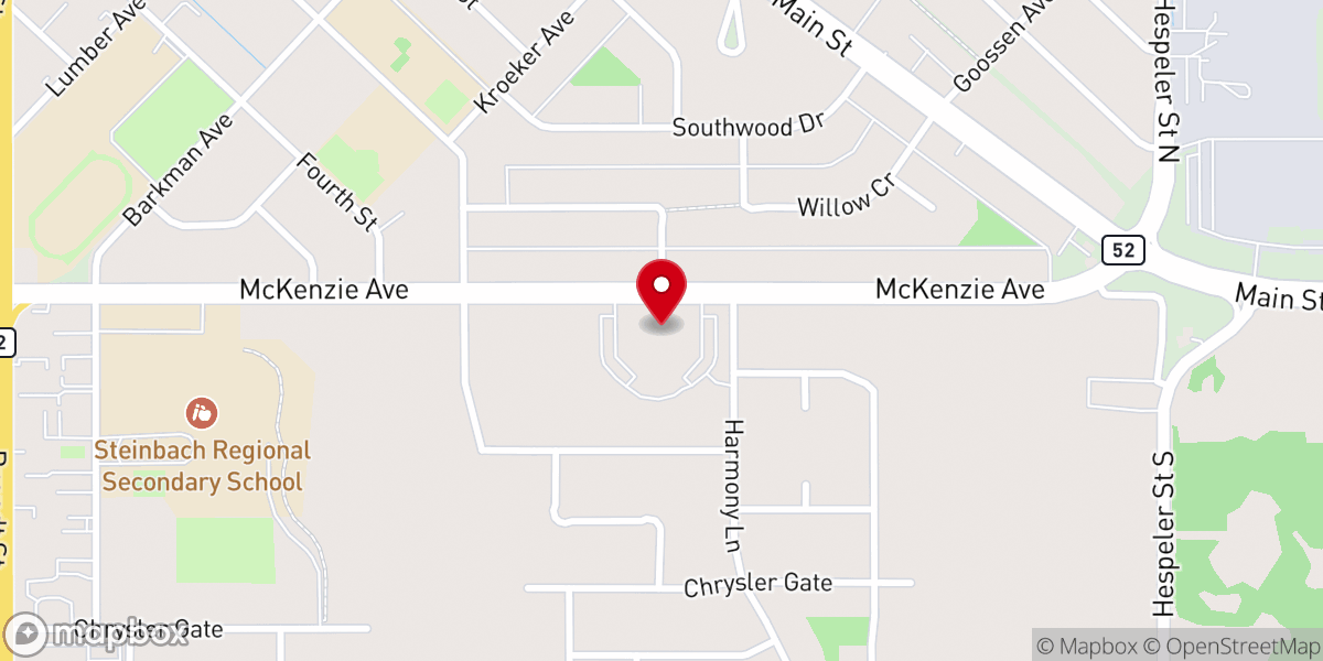Map showing location of Emmanuel Evangelical Free Church