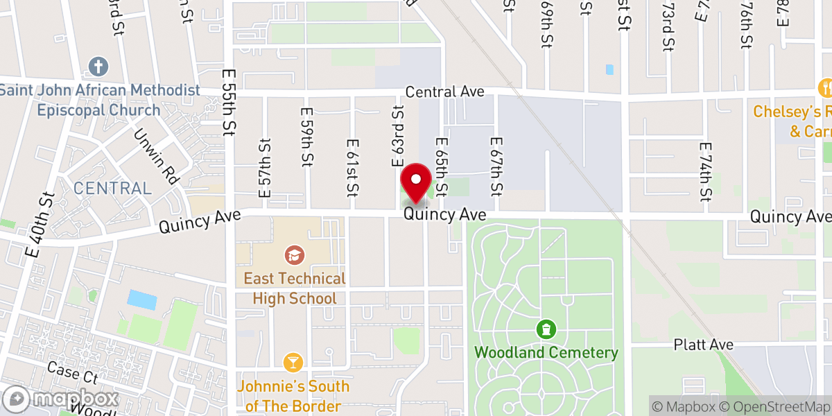 Map showing location of Pentecostal Tabernacle United Holy Church