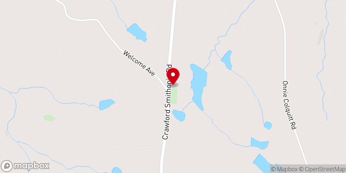 Map showing location of Welcome Avenue Congregational Holiness Church