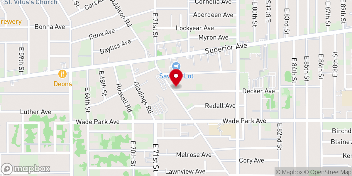 Map showing location of New Jerusalem Missionary Baptist Church