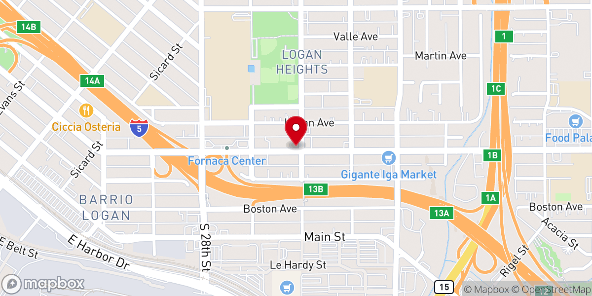 Map showing location of Iglesia Cristiana Fuego De Dios Inc