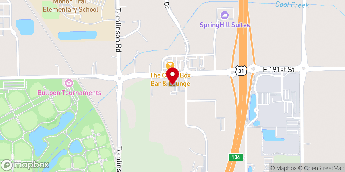 Map showing location of Trinity Baptist Church