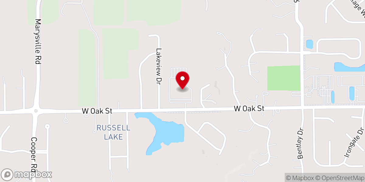 Map showing location of Zionsville Fellowship