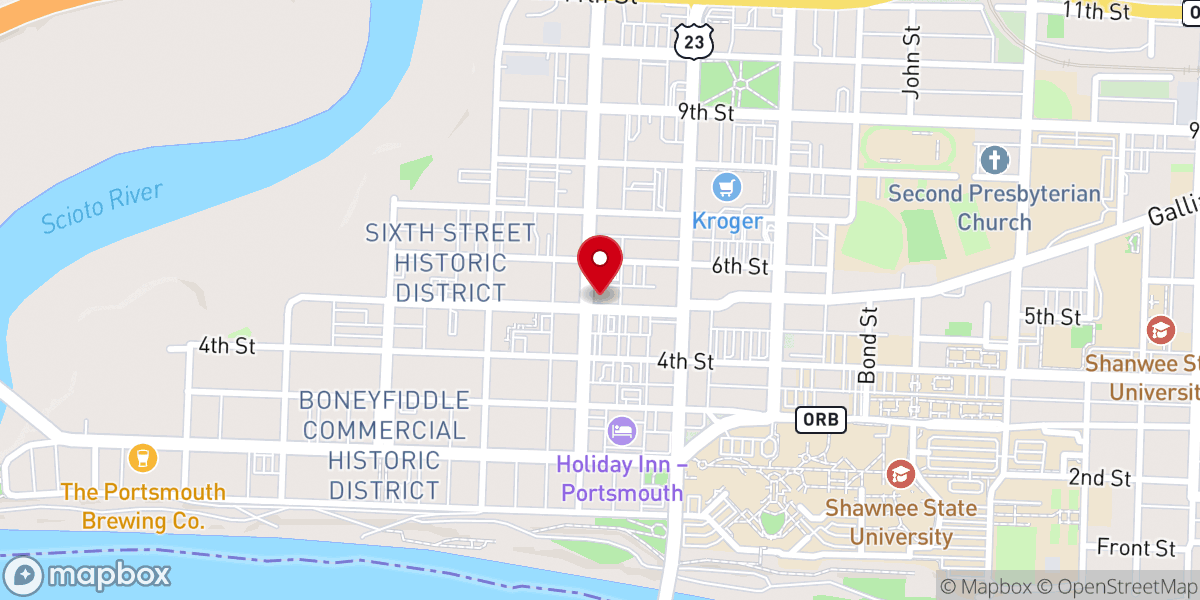 Map showing location of Old Hoffer Hill Church