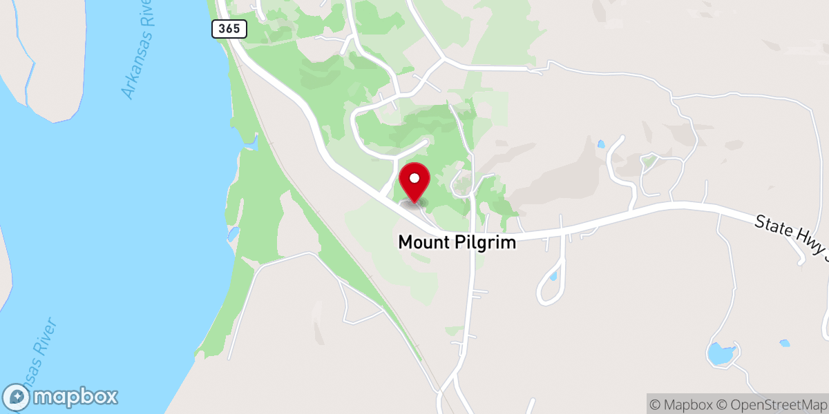 Map showing location of Mt Pilgrim Baptist Church
