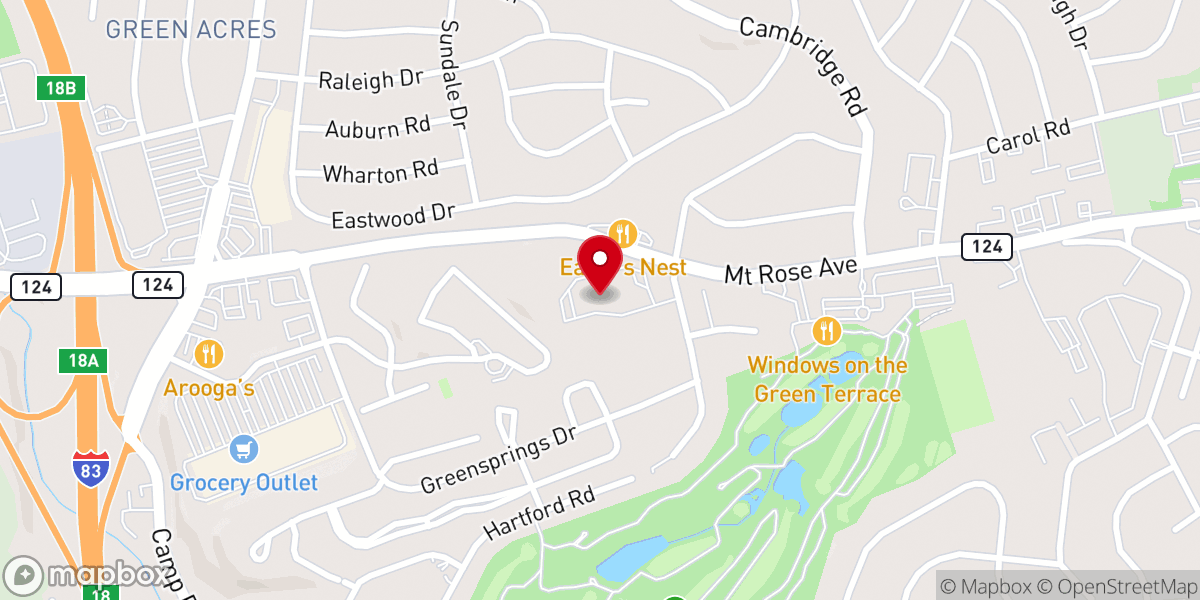 Map showing location of St John Lutheran Church