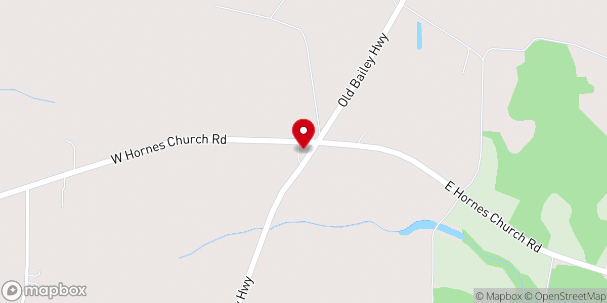 Map showing location of Hornes Methodist Church