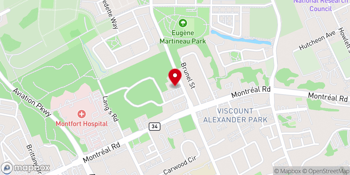 Map showing location of East Gate Alliance Church