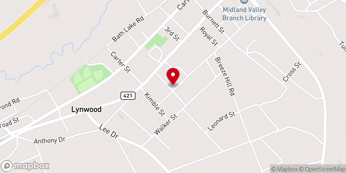 Map showing location of Ascending Faith Ministries