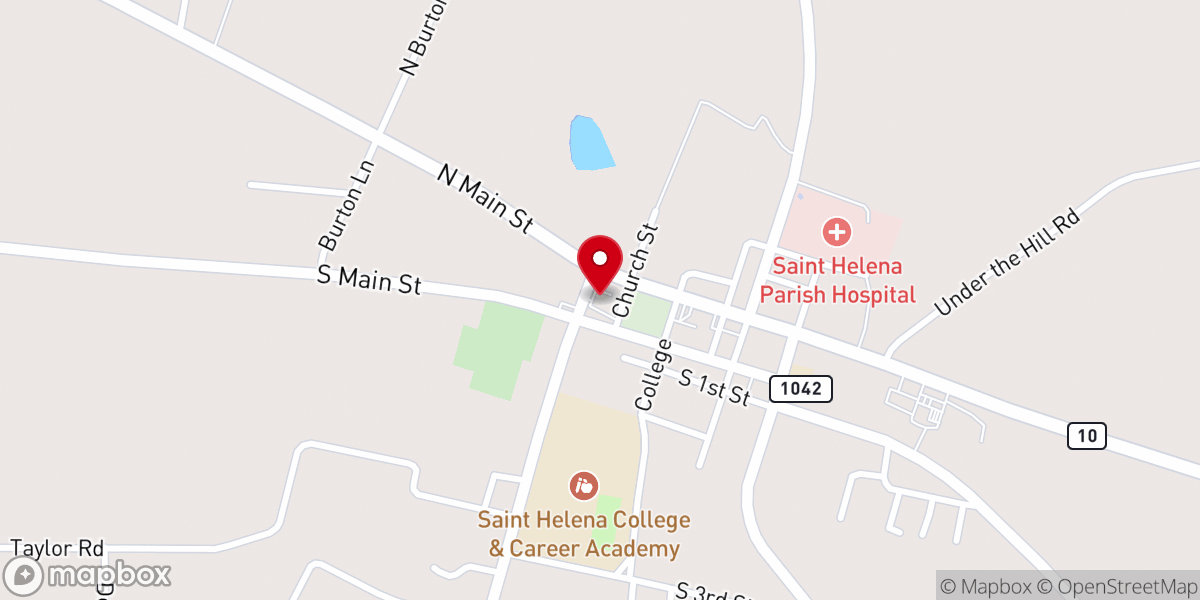 Map showing location of Greensburg Police Department