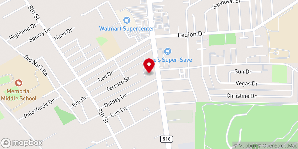 Map showing location of Cornerstone Church
