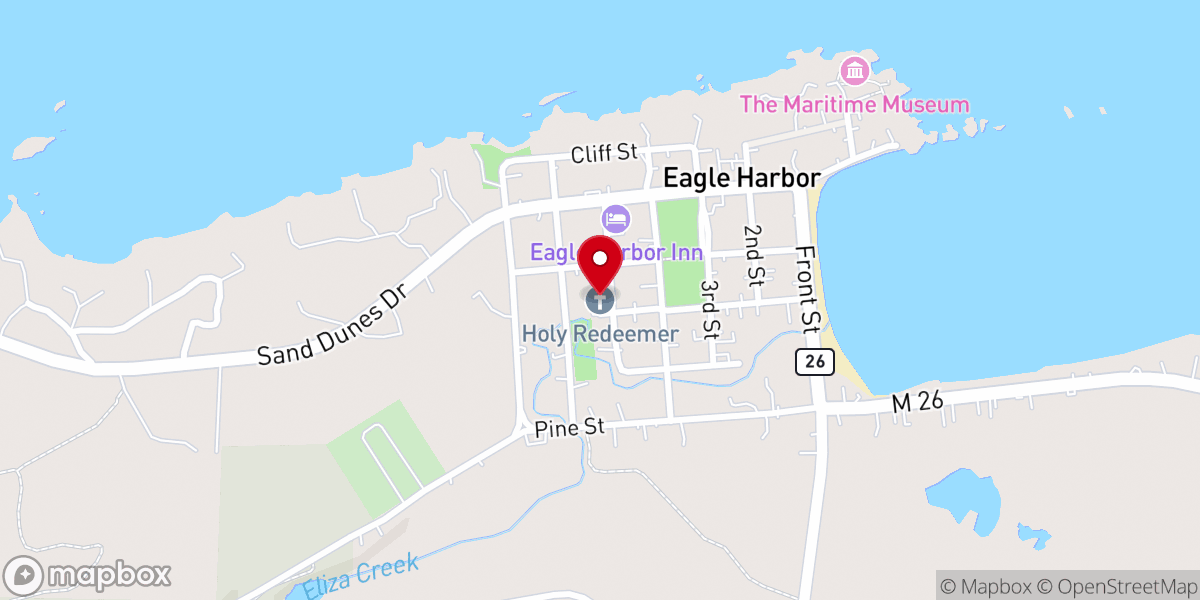 Map showing location of Holy Redeemer