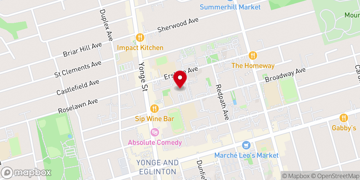 Map showing location of St. Monica's Catholic Church