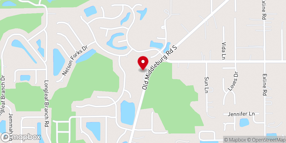 Map showing location of Jacksonville Community Family Fellowship Inc