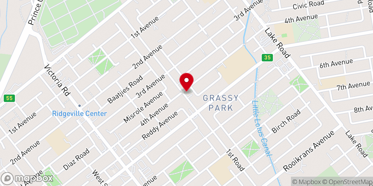 Map showing location of Our Lady Queen of Peace Catholic Church