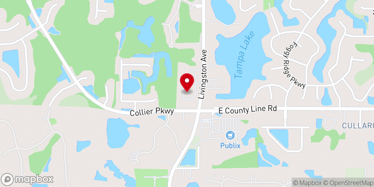 Map showing location of Cypress Creek Church