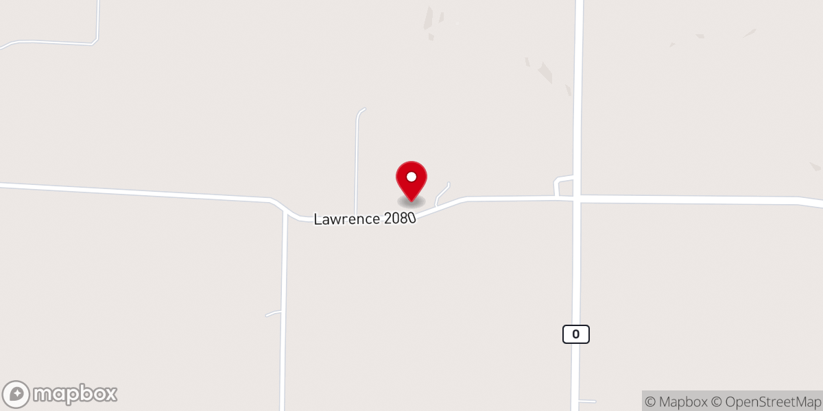 Map showing location of New Hope Baptist Church