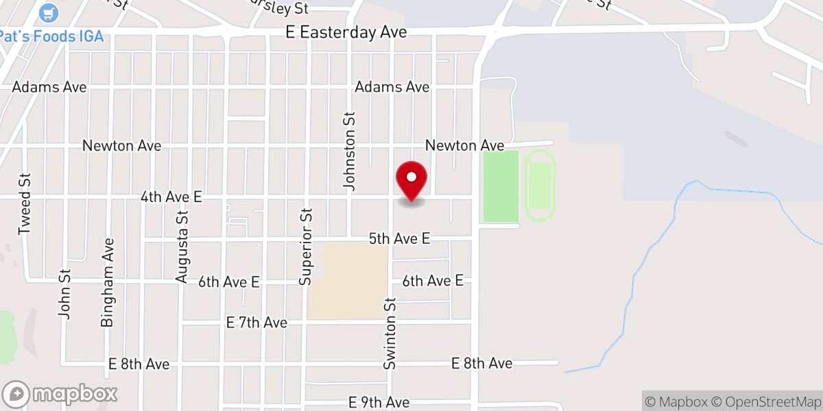 Map showing location of Community Baptist Church