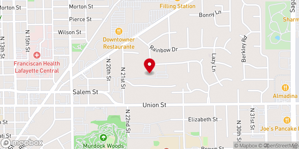 Map showing location of Holy Trinity Lutheran Church
