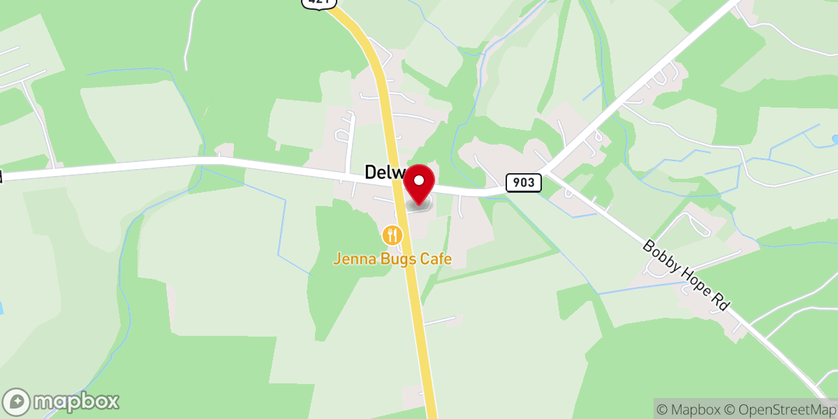 Map showing location of Evergreen Baptist Church