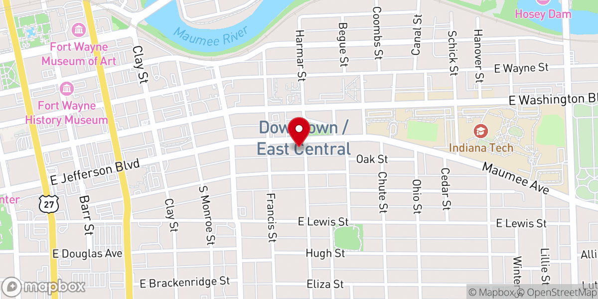 Map showing location of Turner Chapel A.M.E - Food Distribution Center