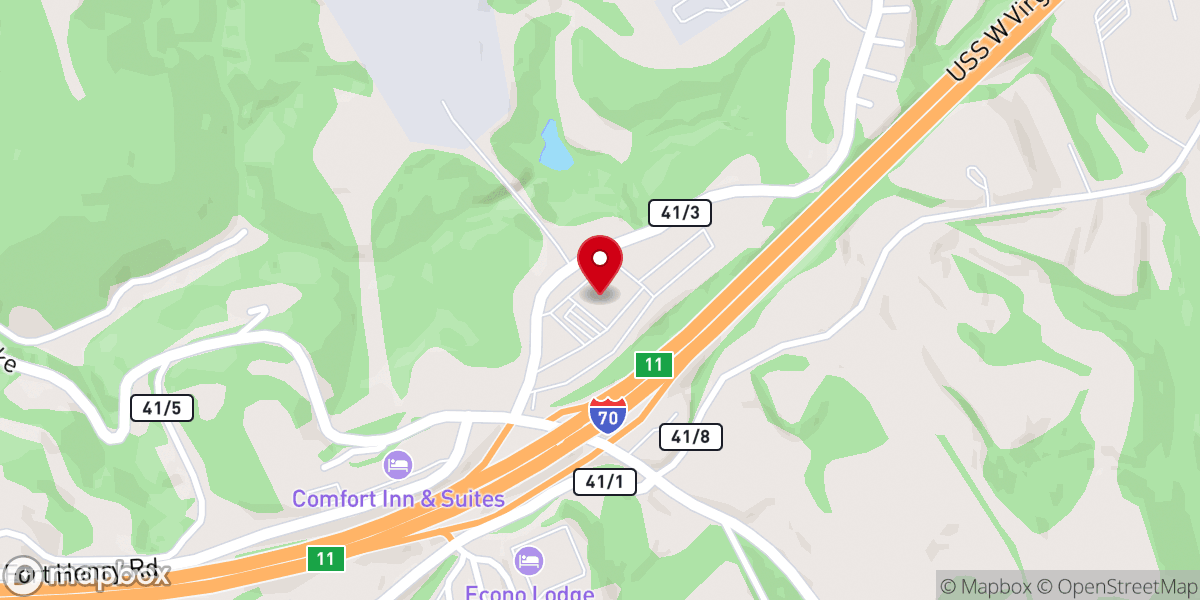 Map showing location of TA Travel Center