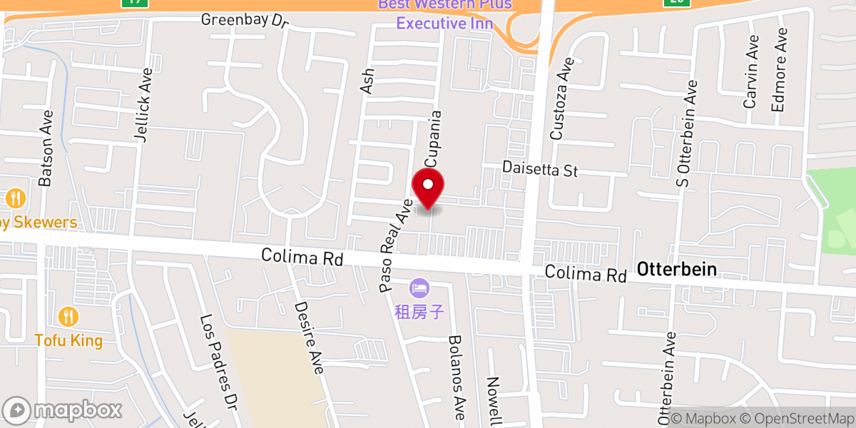 Map showing location of Companionship Church Office 함께하는교회 (Rowland Heights)