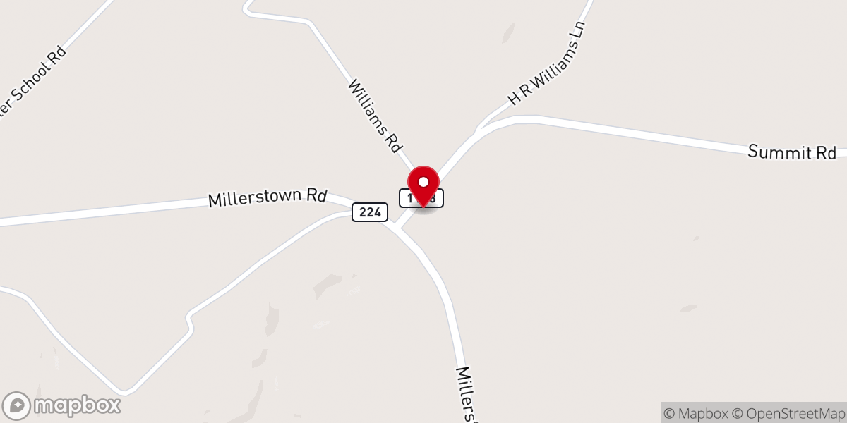 Map showing location of Gospel Light Holiness Church