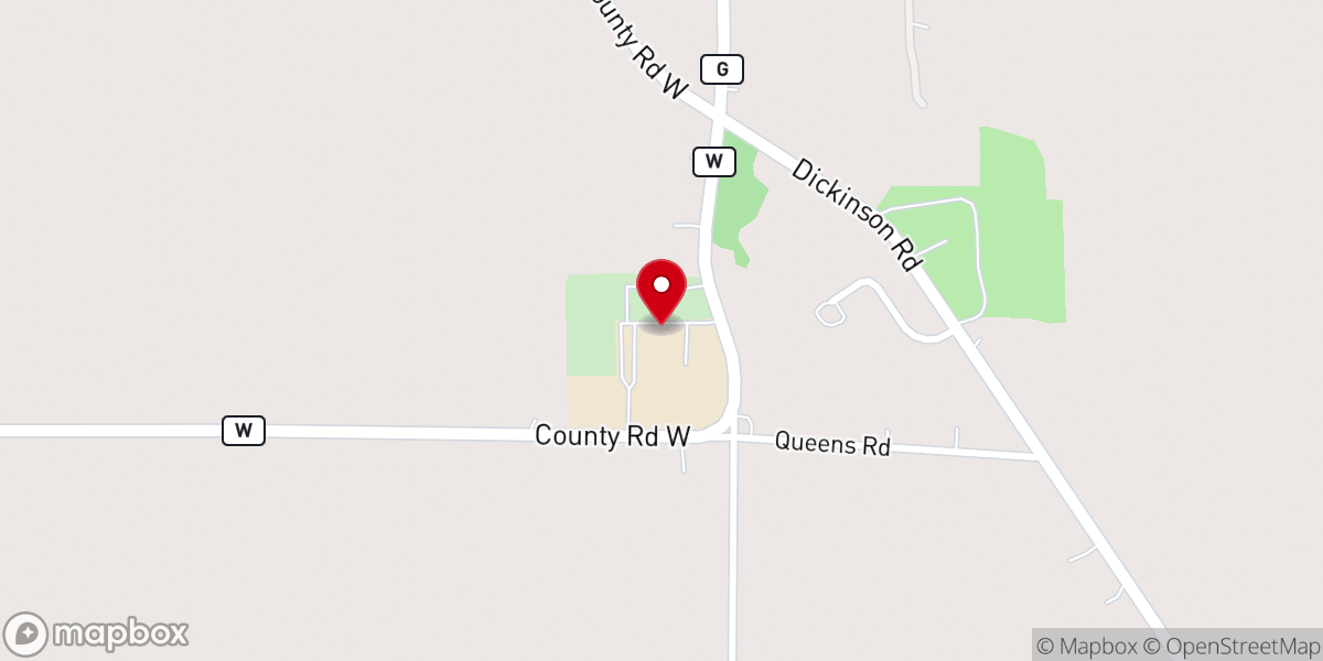 Map showing location of Zion Lutheran Wayside Church