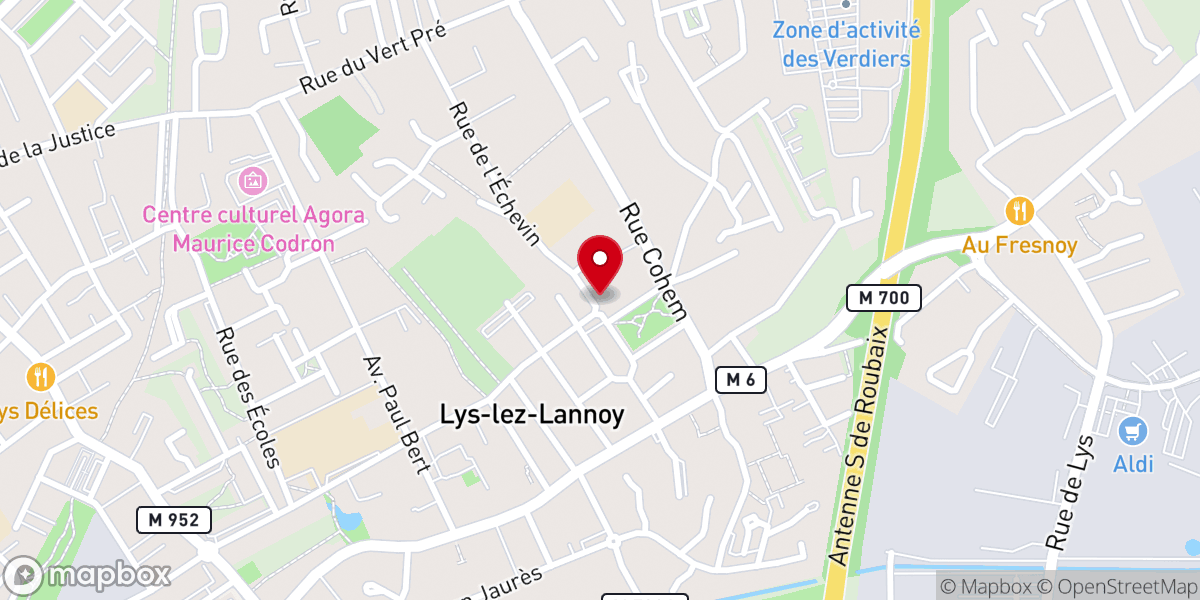 Map showing location of Paroisse catholique de l'Espérance