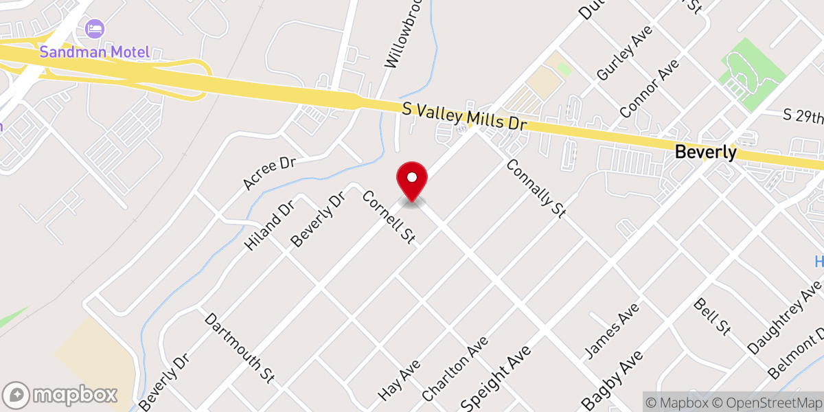 Map showing location of The Lord's Church of Waco(Korean Church)